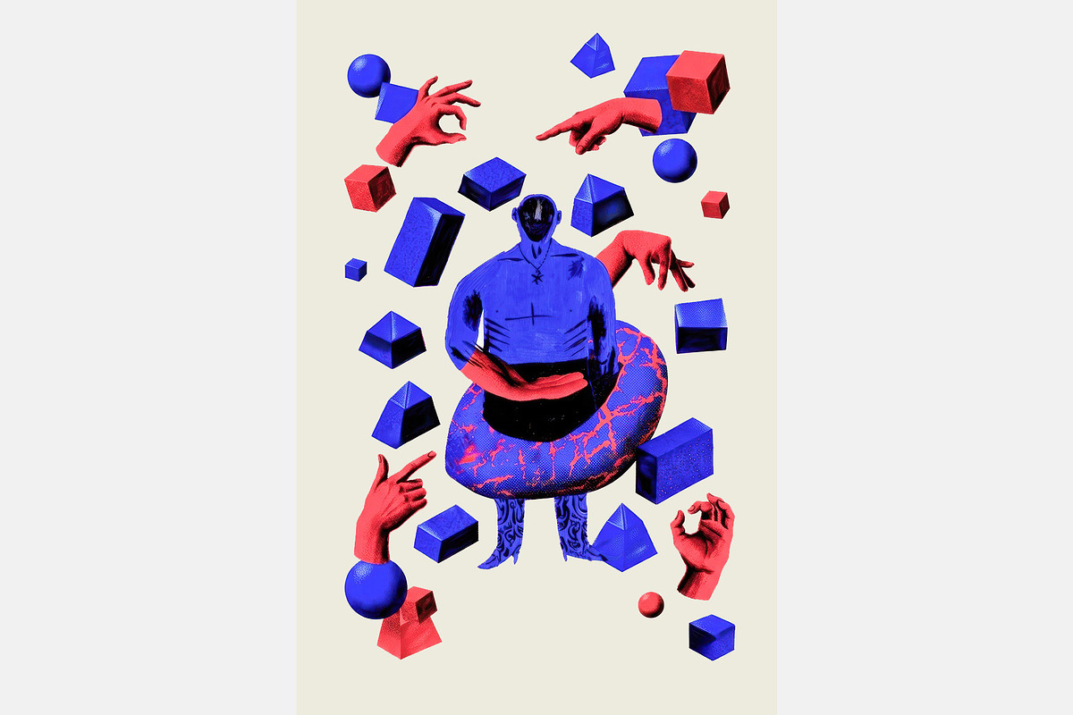 Surreal Geometric Character, a Decorative Illustration by StockVerse Creative (Photo 2 of 4)