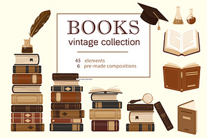 Books vintage collection