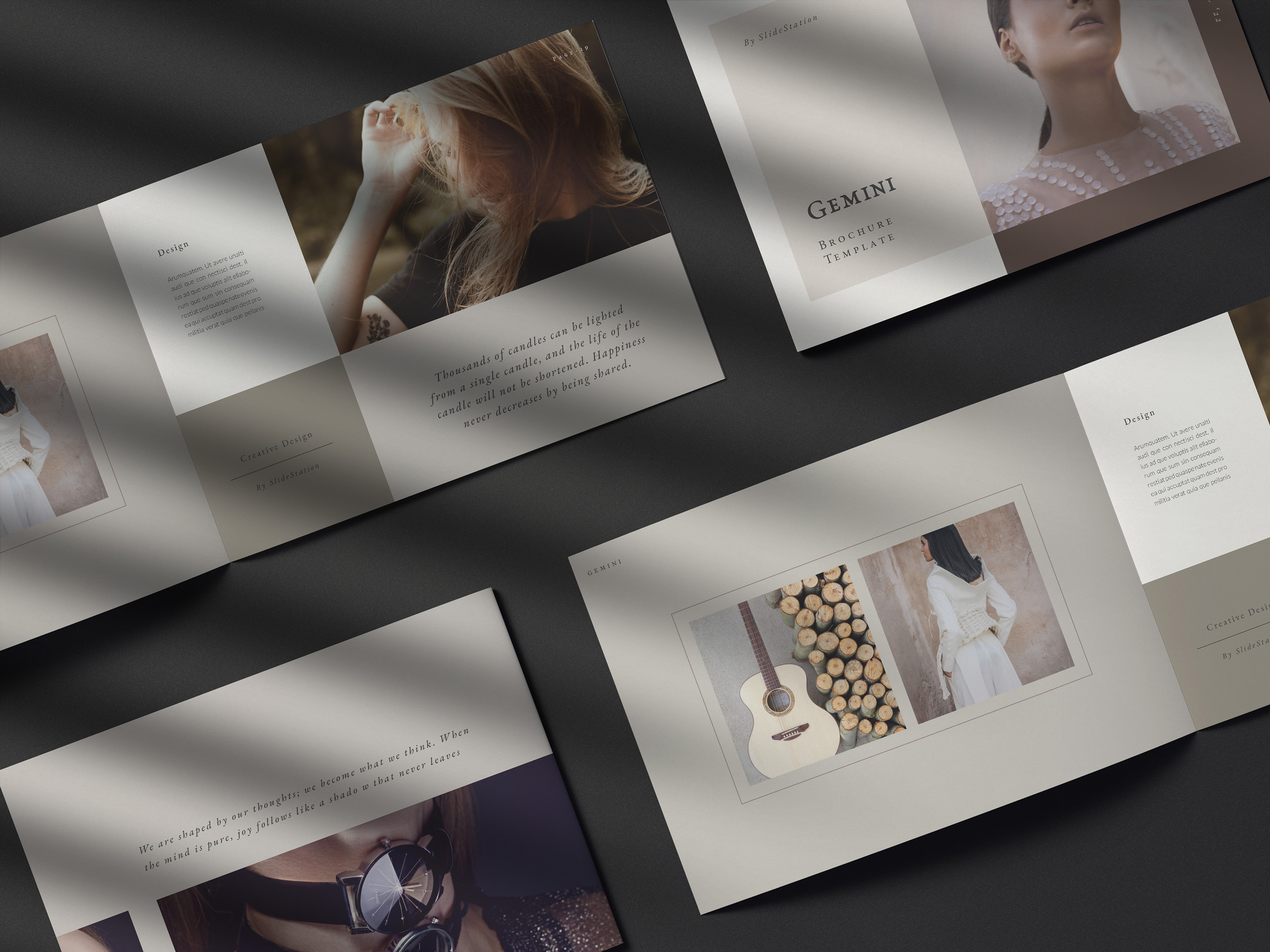 Gemini Affinity Publisher Brochure by Slidestation | Creative Market