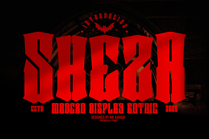 Sheza, a Blackletter Font by Linecreative
