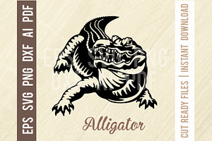 Alligator Wild Animal Cut SVG