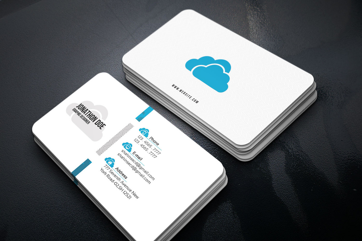 Cloud Business Card, a Business Card Template by DesignGhar (Photo 2 of 4)