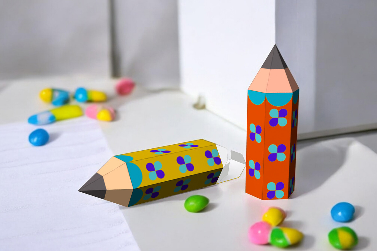 Pencil favor - 3d papercraft, a Print Template by PAPER amaze (Photo 1 of 5)