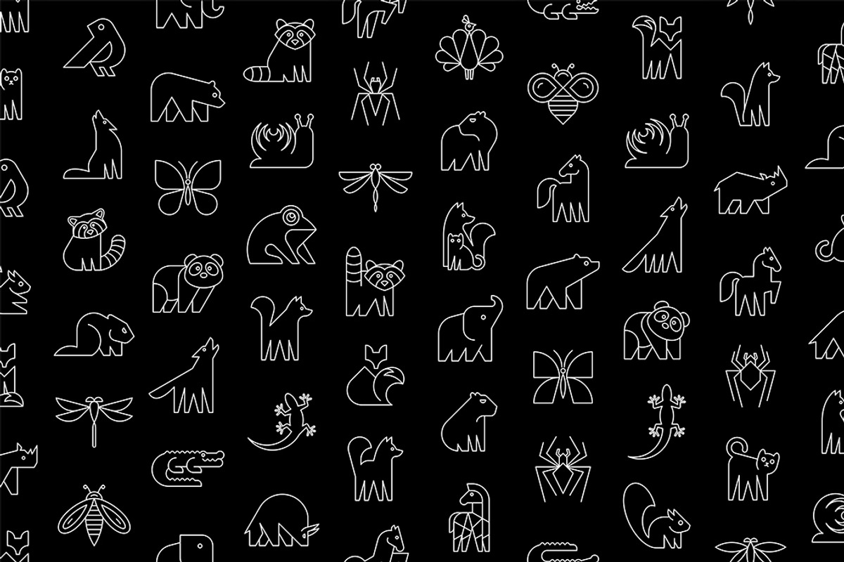 Animals logos collection + pattern, an Object Graphic by NataliiaVolyk (Photo 11 of 11)