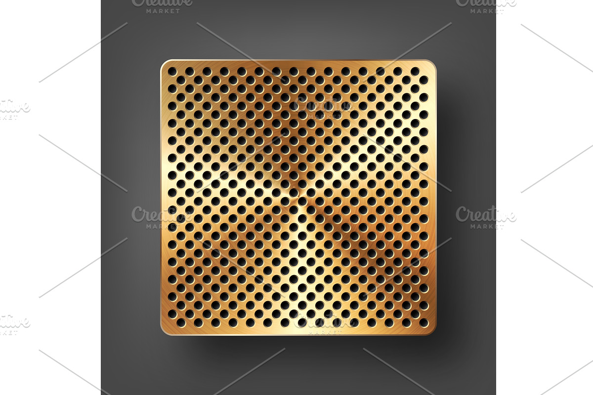 Realistic metal banner. Brushed, an Illustration by 32pixels