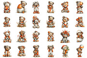 Whimsical Easter Teddy Bear Clipart, an Illustration by designcity5 (Thumbnail 2 of 5)