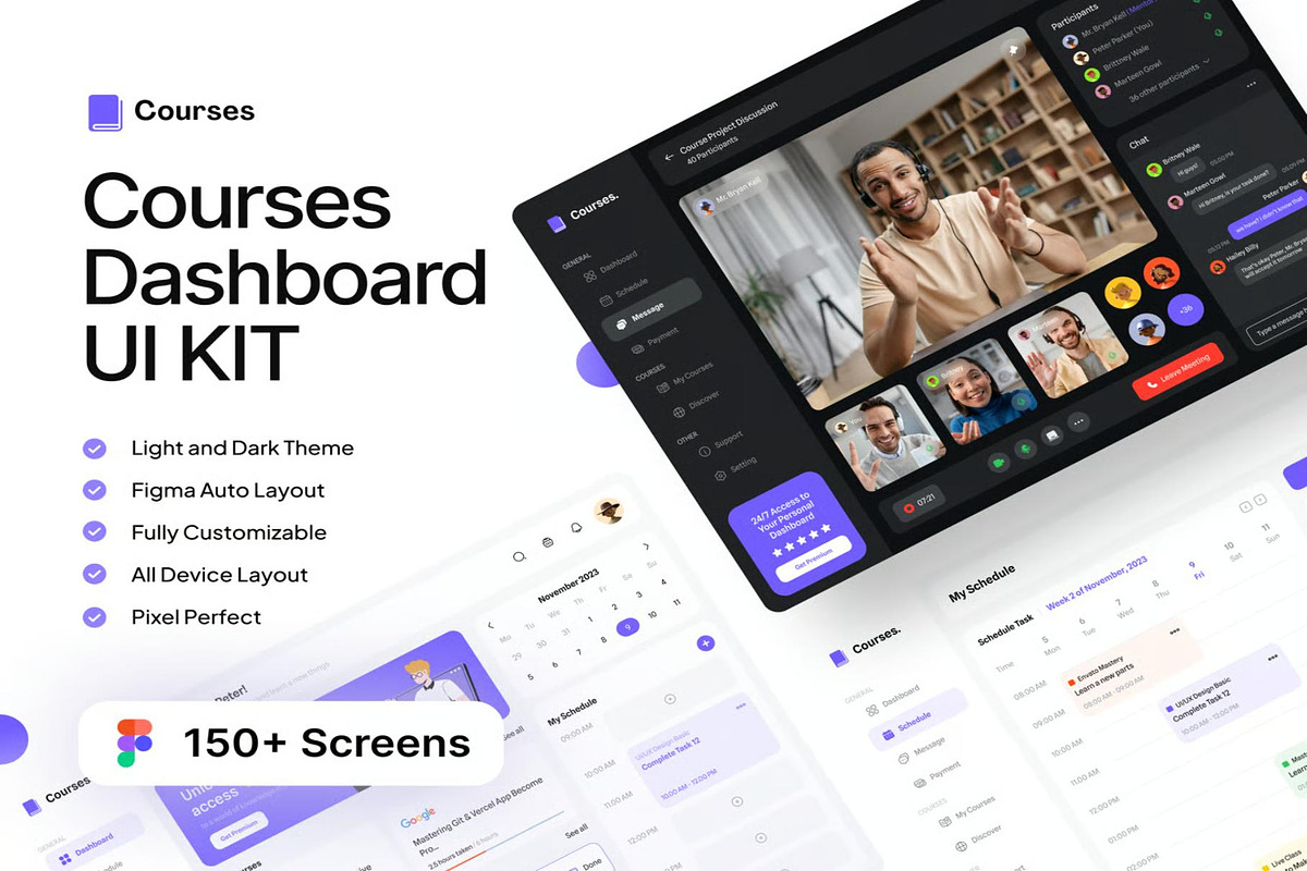 Courses - Courses Dashboard UI KIT, an UI Kit Template by Lumina_ui_ux202 (Photo 1 of 7)