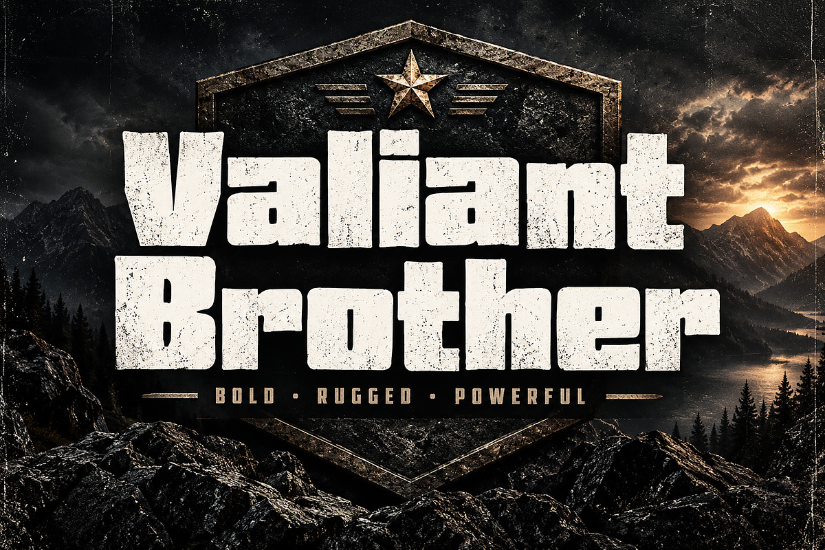 Valiant Brother, a Script Font by Wow Magic (Photo 1 of 5)
