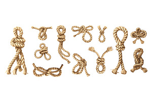Rope nodes cartoon vector set, an Object Illustration by Onyx