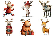 Christmas Reindeer Clipart, an Illustration by Daily.Designs (Thumbnail 5 of 5)