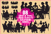 Dinner Table Silhouette Art, an Illustration by hafijul (Thumbnail 1 of 9)