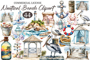Nautical Beach Clipart Bundle, a Decorative Illustration by designcity5 (Thumbnail 1 of 5)