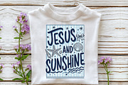 Jesus and Sunshine Summer Beach PNG, a Seasonal Illustration by Sublimation Artist (Thumbnail 3 of 9)