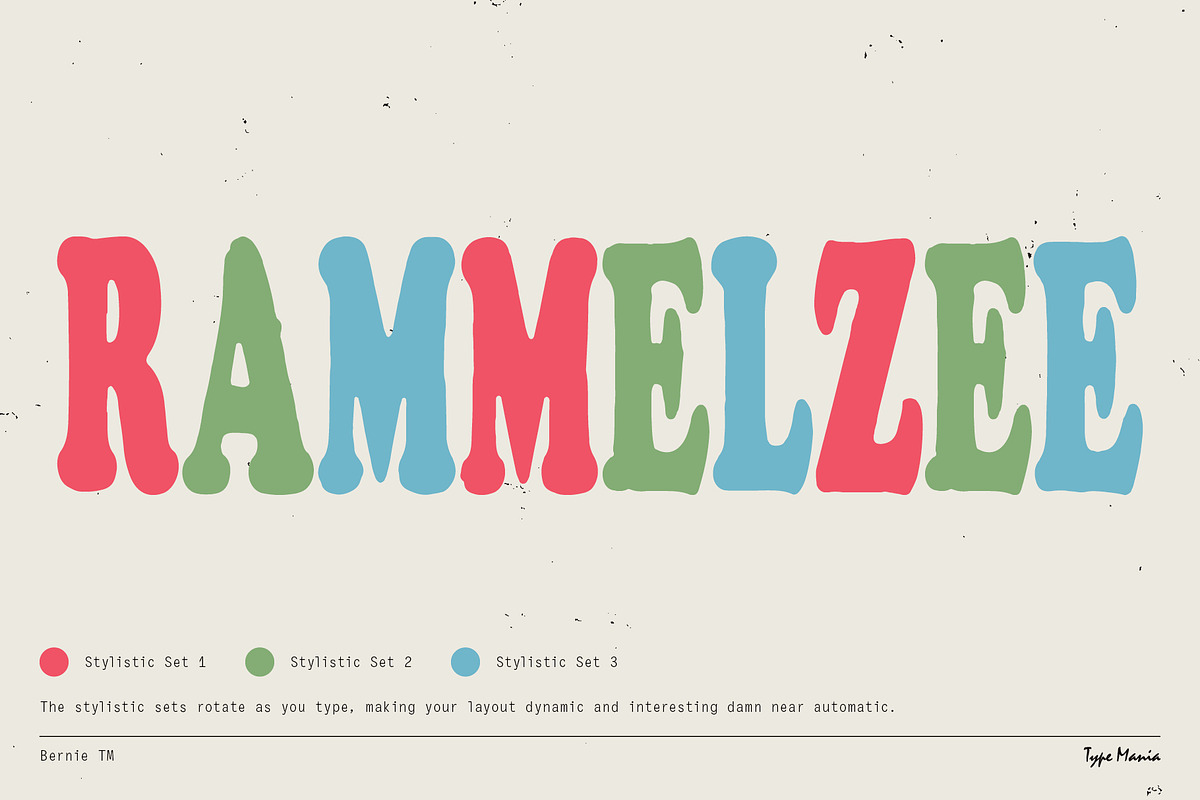 Bernie TM – XXX-Bold Cozy Type, a Serif Font by Type Mania (Photo 4 of 11)