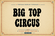 BigTop Circus - Vintage Display Font, a Serif Font by overlaytemplates (Thumbnail 1 of 5)