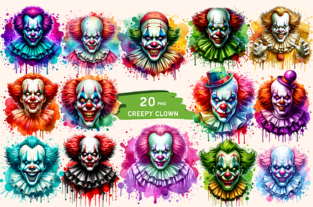 Creepy Halloween Clown Bundle