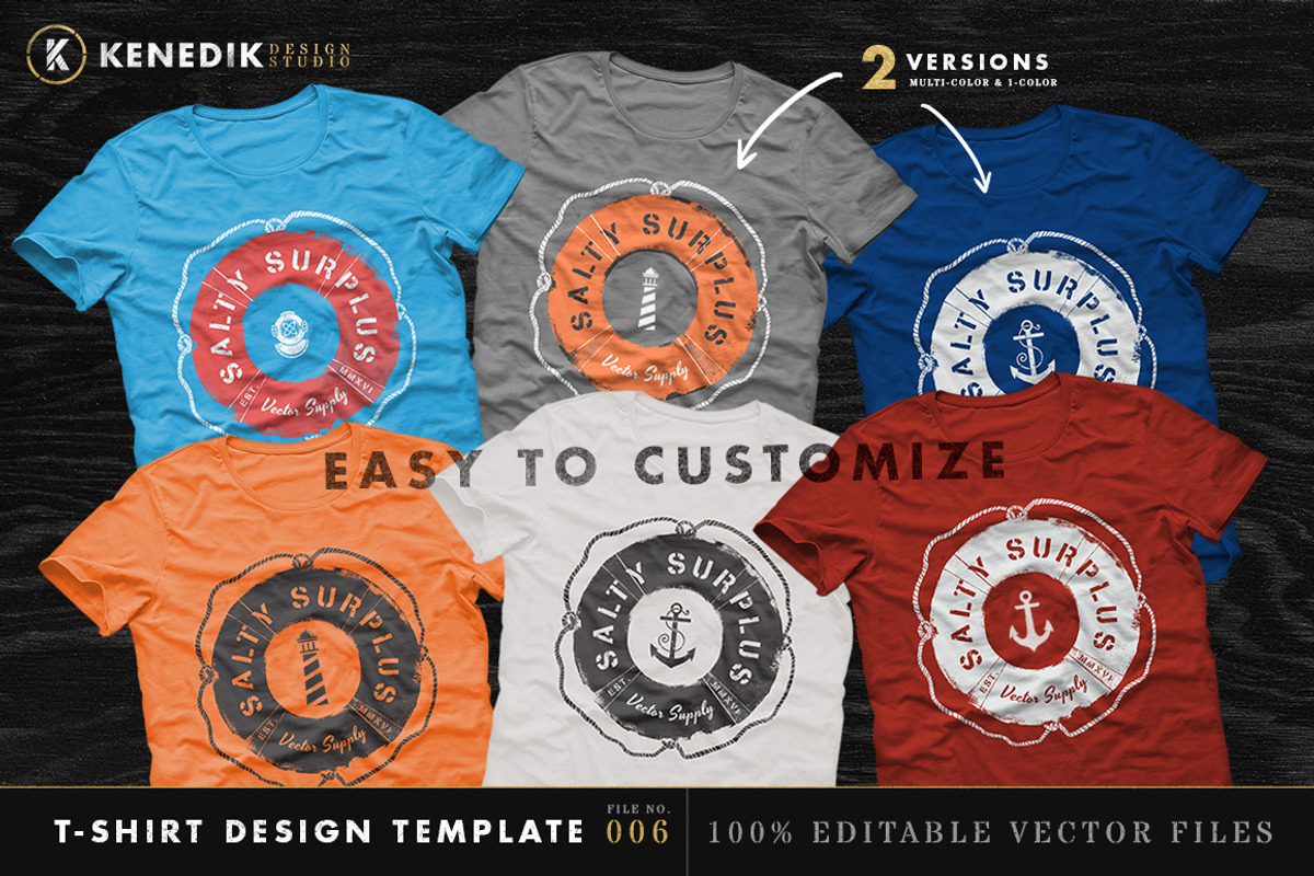 T-Shirt Design Template 006, an Object Graphic by KENEDIK DESIGN STUDIO (Photo 2 of 3)