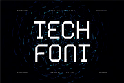Emsote Techno Font, a Sans Serif Font by QR Design Studio (Thumbnail 2 of 8)