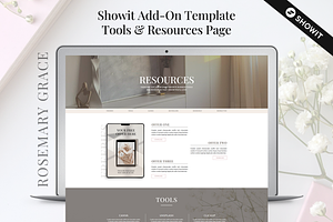 Showit Resources Page Template