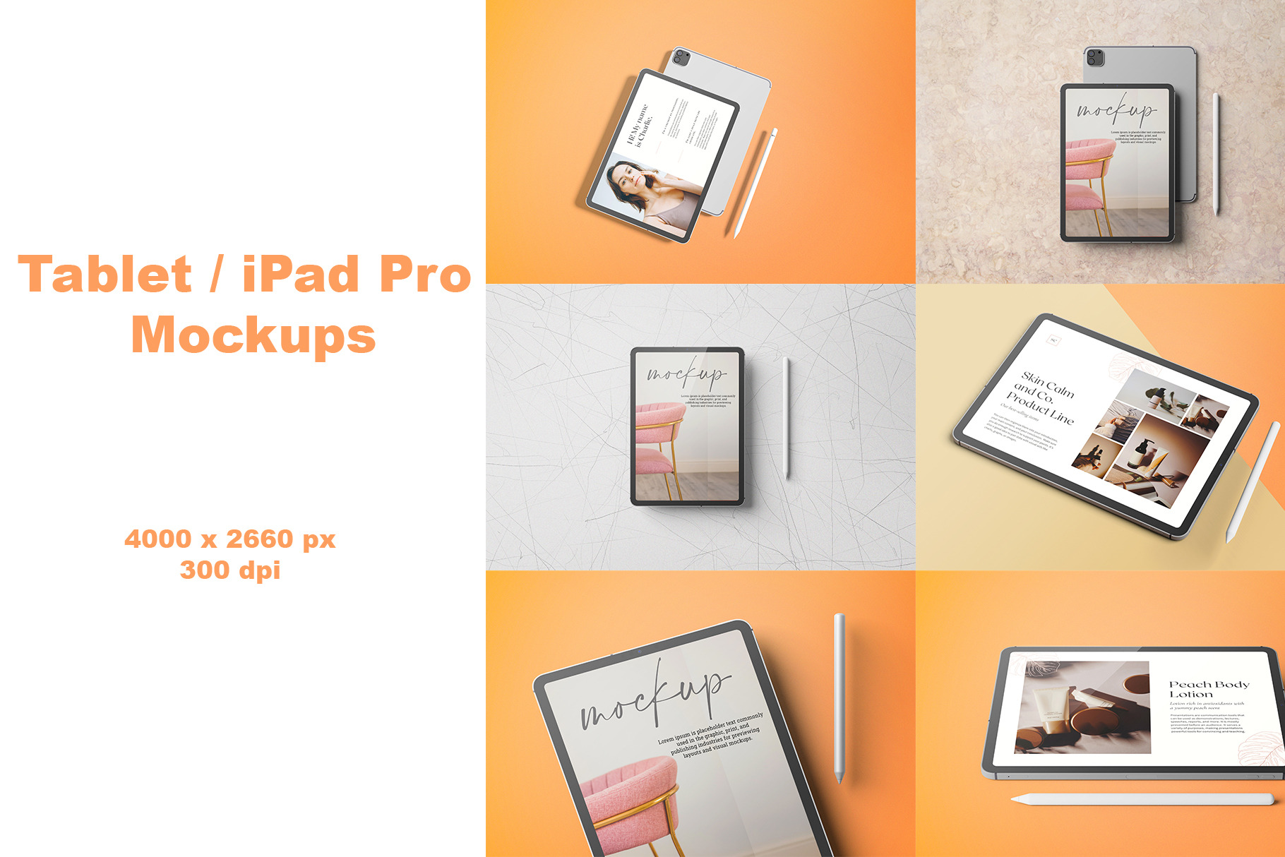 Tablet  Ipad Pro Mockups by 2M Graphics Design  Creative Market