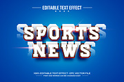 Sports news 3D editable text effect, a Layer Style Add-On by nicemorning (Thumbnail 1 of 3)