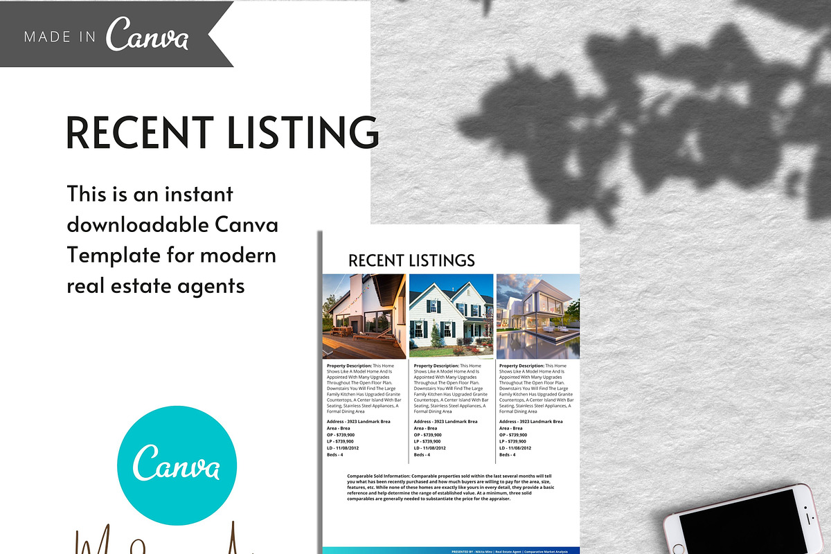 Real Estate CMA Template, a Brochure Template by Modernastic - Canva (Photo 3 of 8)