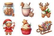 Watercolor Gingerbread Clipart, an Illustration by CreationArt (Thumbnail 5 of 5)