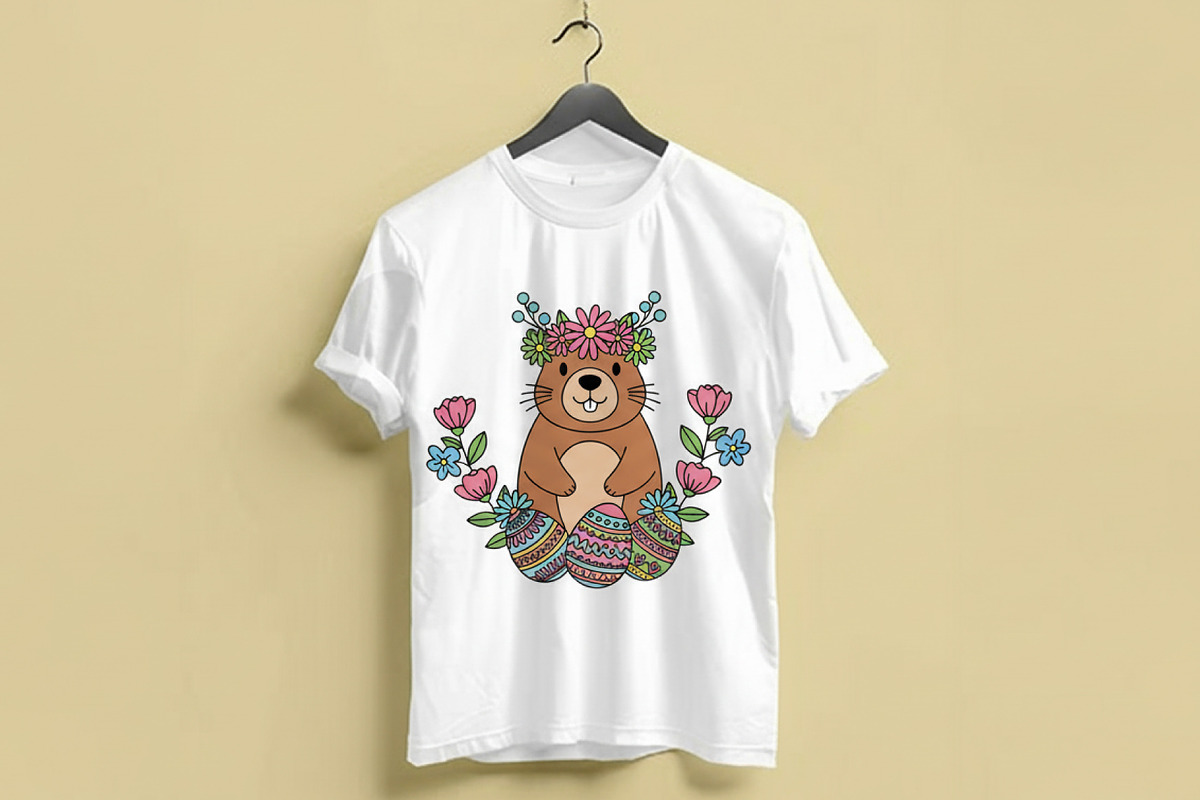 Cute Easter Groundhog Clipart Set, a Graphic by T-shirt Pond (Photo 7 of 8)