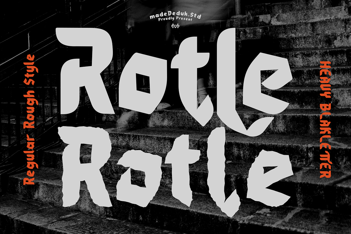 Rotle Blackletter, a Blackletter Font by madeDeduk (Photo 1 of 7)
