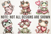 Cute Frog Love Day Clipart, an Illustration by RobertsArt (Thumbnail 7 of 7)