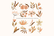 watercolor vintage flower clipart, an Illustration by beatriceviyiwi (Thumbnail 2 of 2)