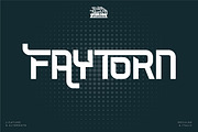Faytorn - Futuristic Display Font, a Sans Serif Font by Rishsketch (Thumbnail 1 of 15)