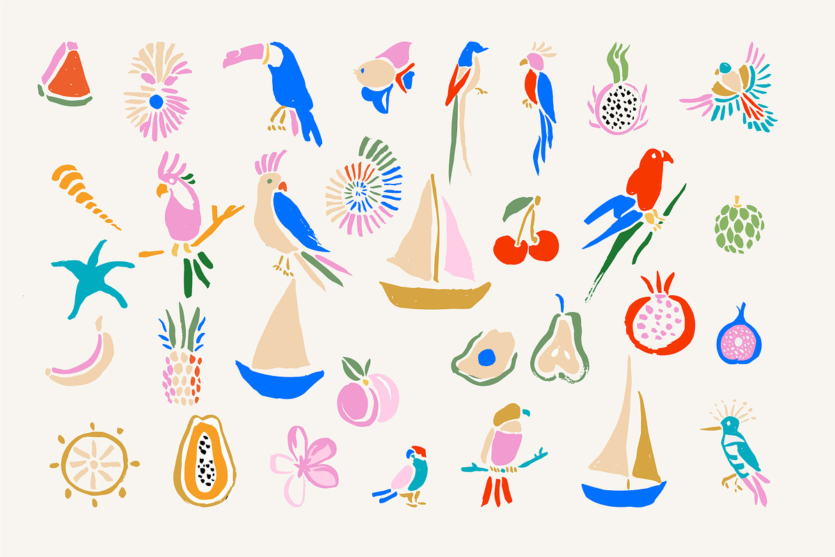 Tropical svg, a Seasonal Illustration by Anada Arty