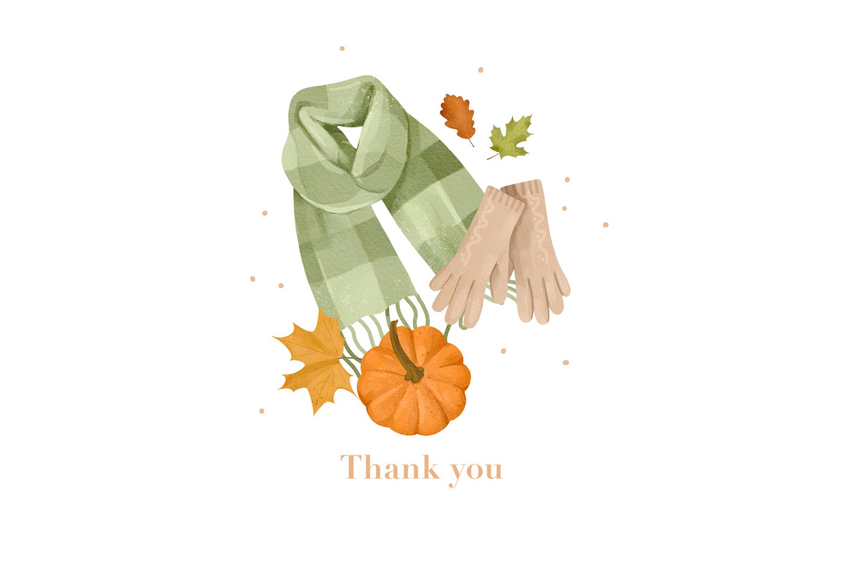 Watercolor Cozy Autumn Clipart, a Seasonal Illustration by ArtGiftsStudio (Photo 4 of 4)
