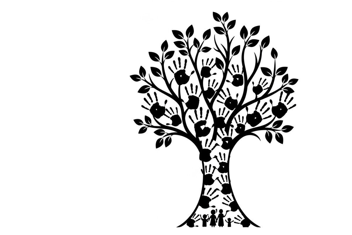 family handprint tree silhouette, an Illustration by Amazin_art (Photo 11 of 29)