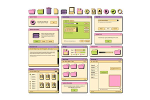 Web ui. 90s layout screen elements, a Background Graphic by Onyx