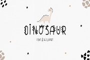 Baby dinosaur cute FONTS, a Script Font by SleptArt (Thumbnail 1 of 8)