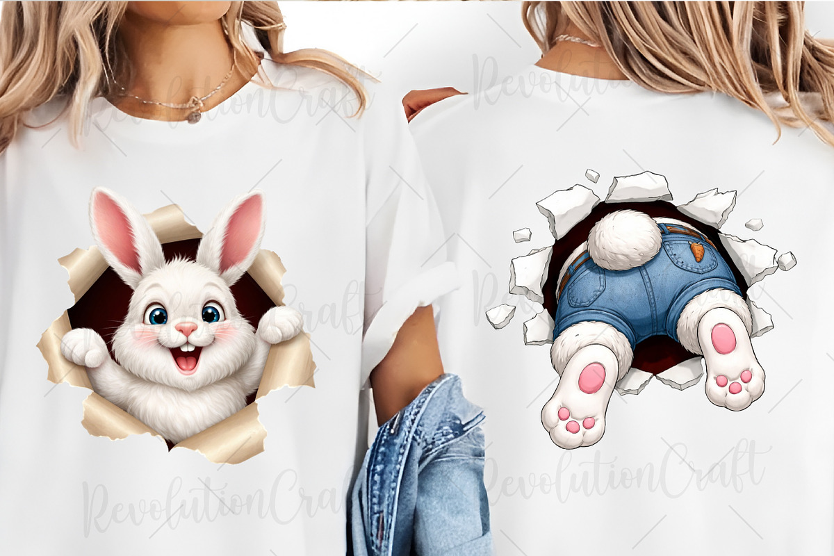 Easter Bunny PNG Front and Back, an Illustration by OK Design (Photo 6 of 6)