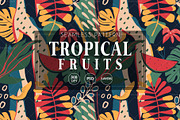Tropical Fruits - Seamless Patterns, a Pattern Graphic by texvogue (Thumbnail 1 of 8)