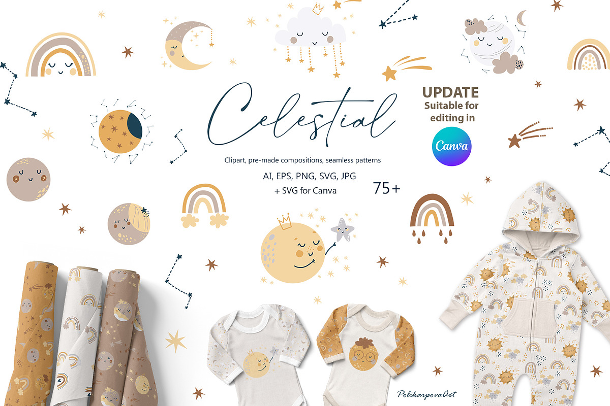 Celestial Nursery. Boho collection, an Animal Illustration by polikarpovaart (Photo 1 of 10)