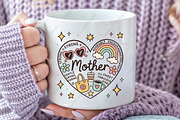 Retro Mothers Day, Mama Heart, Mom P, an Illustration by CraftArtStudio (Thumbnail 2 of 4)