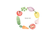 Watercolor Vegetables Collection, a Food Illustration by MayaNavits (Thumbnail 12 of 12)