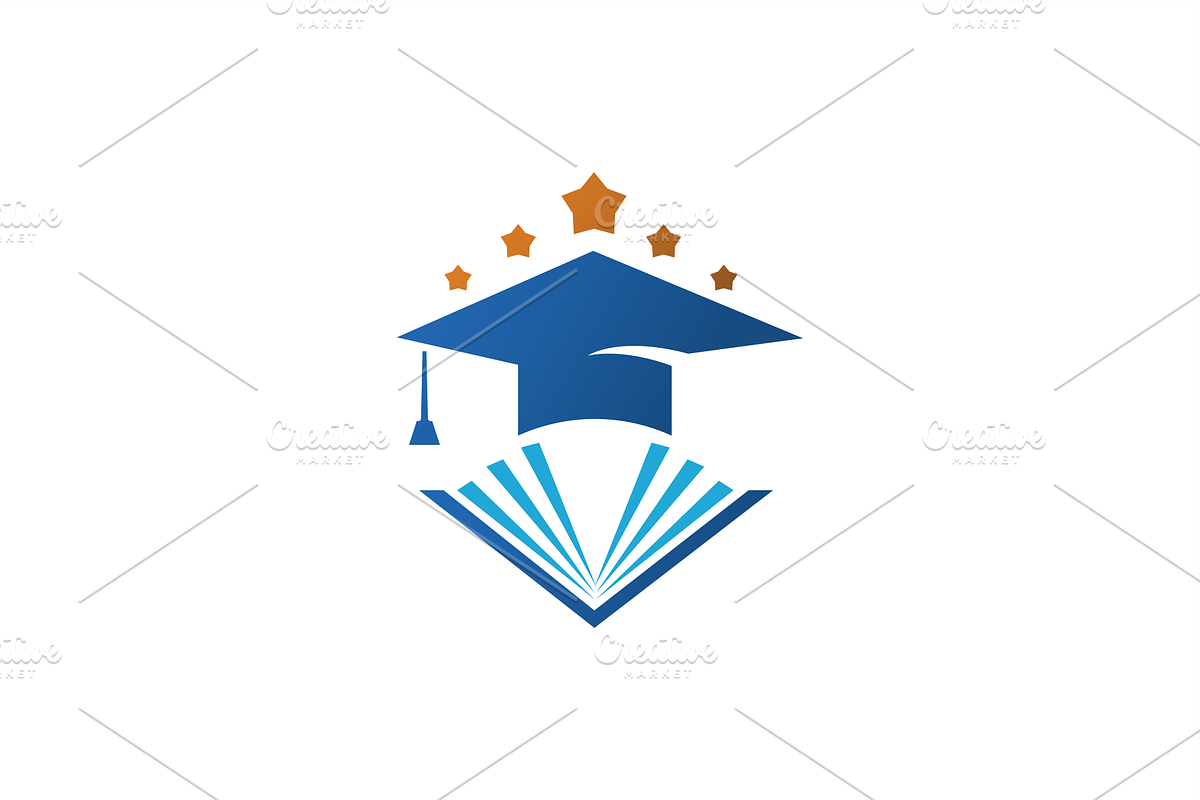 Book and Graduation Cap Logo, a Branding & Logo Template by Advateik ™ (Photo 1 of 4)
