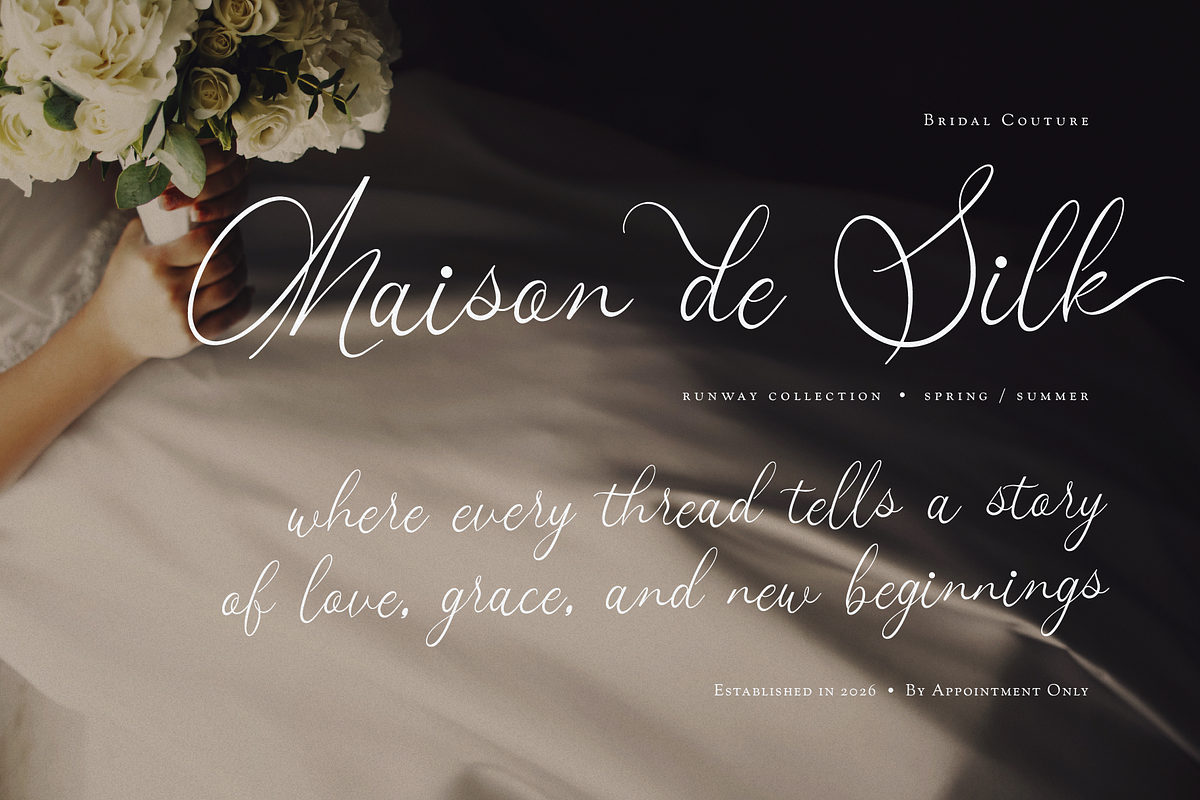 Mafuinka | Classic Calligraphy, a Script Font by gracetype_studio (Photo 4 of 12)