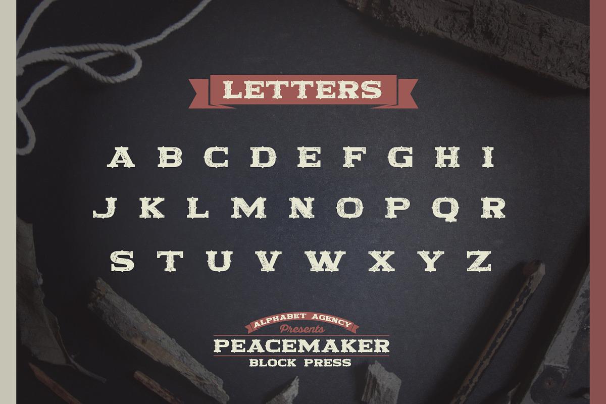 PEACEMAKER FONT SERIES, a Slab Serif Font by Alphabet Agency (Photo 5 of 13)