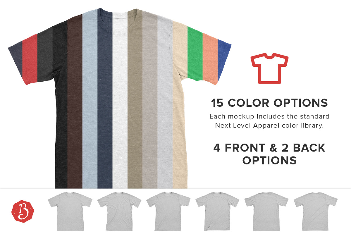 Next Level Poly/Cotton Shirt Mockups, a Shirt Mockup by Brent Galloway (Photo 2 of 5)