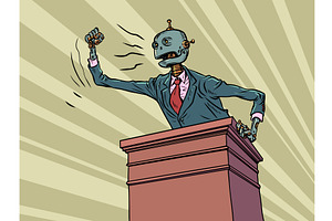A robot testifies in court. AI