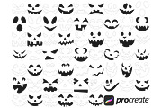 Halloween Pumpkin Monster Faces 2, a Brush Add-On by Disasterology Ink (Thumbnail 4 of 10)
