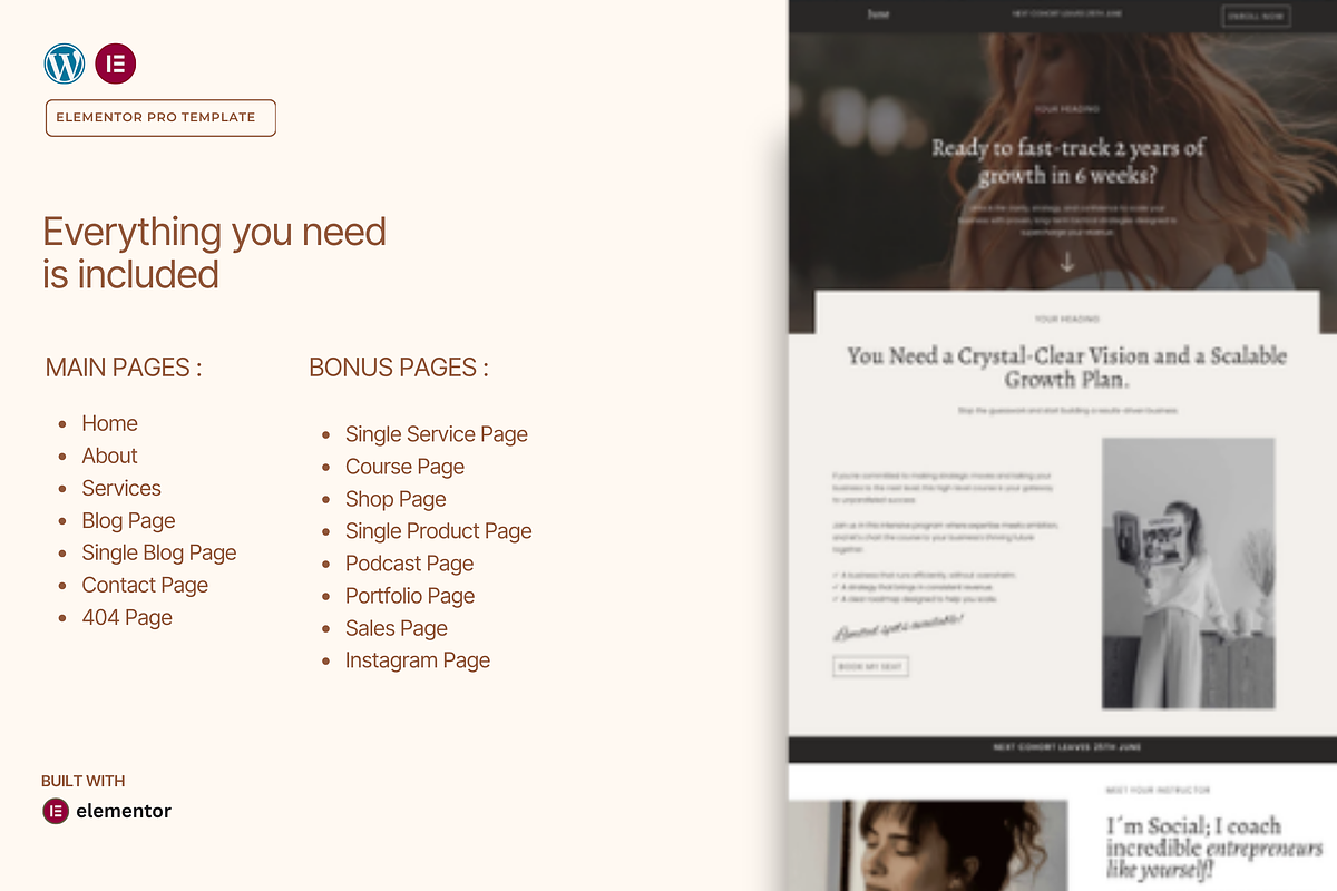 Social media coach website Template, a WordPress Template by Web Template Market (Photo 2 of 9)