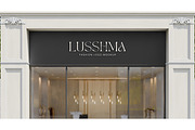 Sign & storefront logo mockup, an Advertising Mockup by Mockthethics. (Thumbnail 5 of 12)